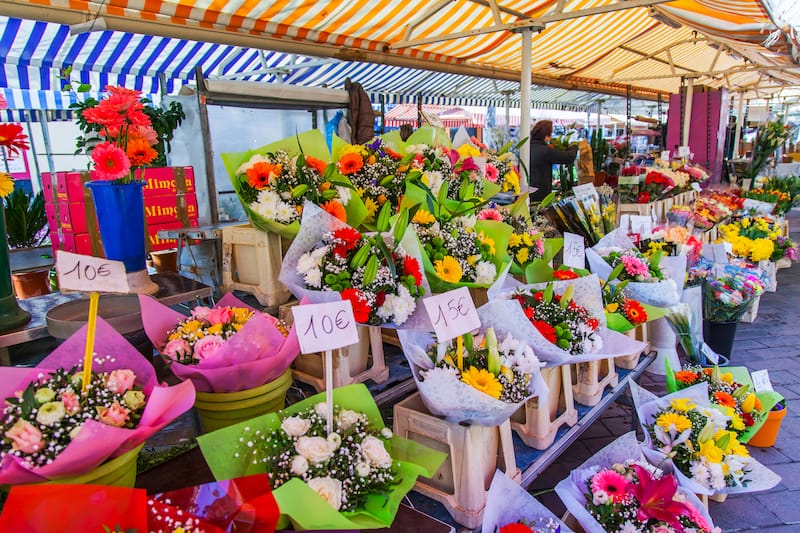 Flower Market at Cours Saleya - bellena - Shutterstock