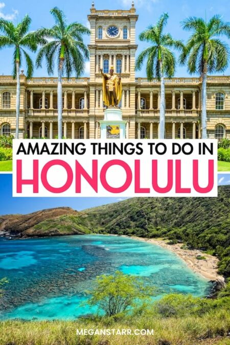 Are you looking for the best things to do in Honolulu? This guide will help you find the best Honolulu attractions, museums, restaurants, and landmarks to add to your itinerary! Save this Honolulu bucket list for later! | Honolulu things to do | What to do in Honolulu | Honolulu landmarks | Honolulu sightseeing | Honolulu museums | Honolulu restaurants | Honolulu travel guide | Honolulu itinerary
