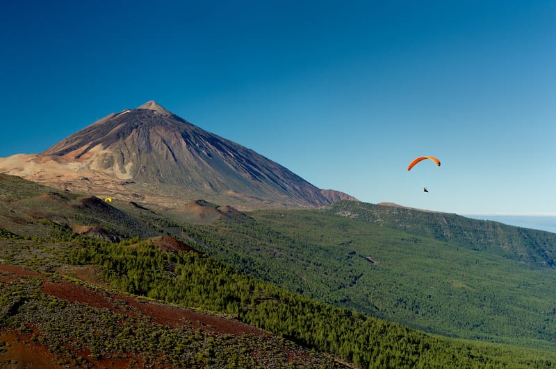 Hang gliding over Tenerife