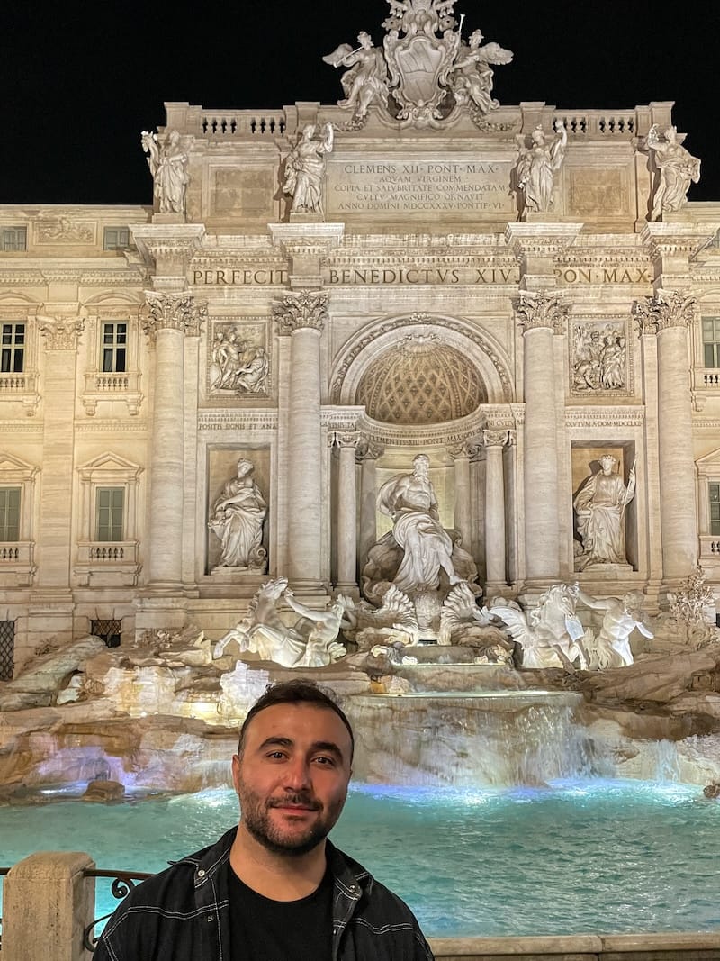 Hanging out at the Trevi Fountain in Rome-1