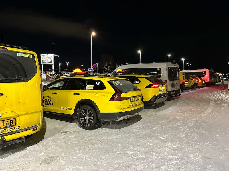 Prebooked taxis at the airport