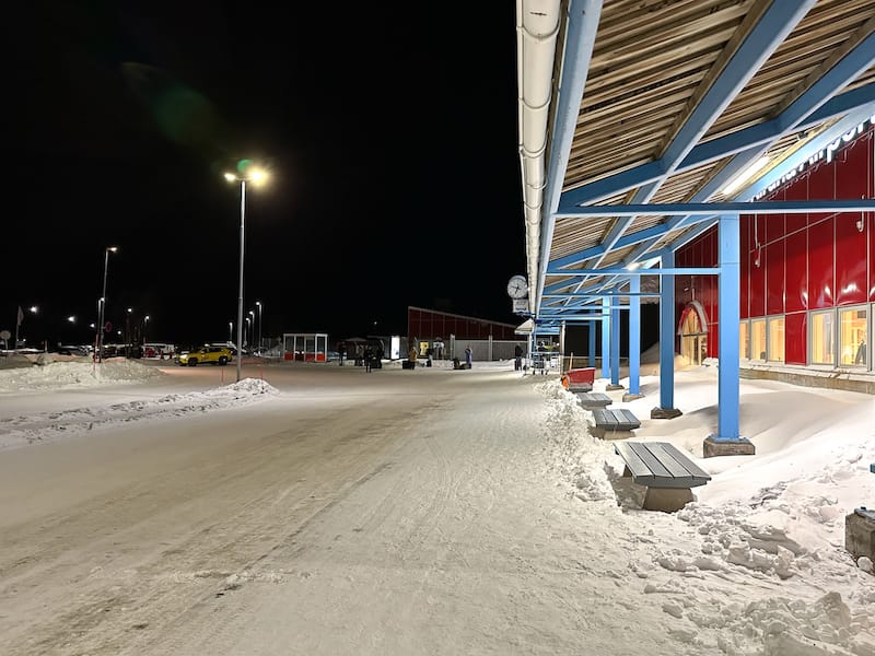 Outside of the Kiruna Airport