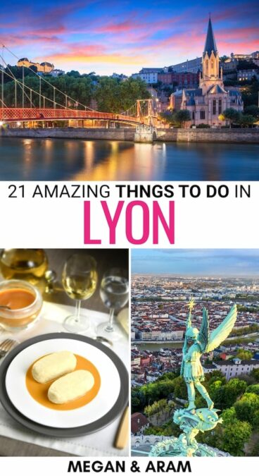 Are you looking for the best things to do in Lyon? This guide will show you the top Lyon attractions, restaurants, tours, day trips, and beyond! Click for more! | Lyon landmarks | Lyon itinerary | What to do in Lyon | Places to visit in Lyon | Lyon day trips | Lyon wine tours | Lyon river cruise | Lyon travel tips | Lyon sightseeing