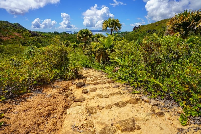 Nature trail on Curieuse Island