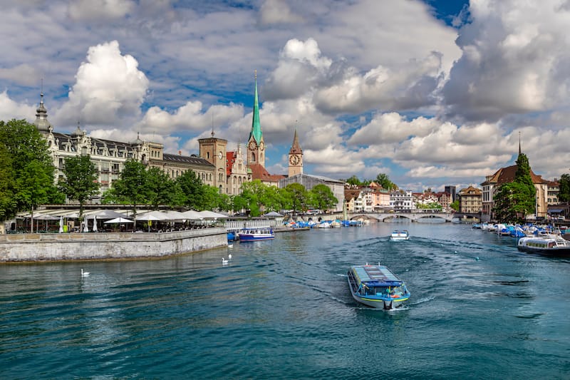 Seeing Zurich on a river cruise