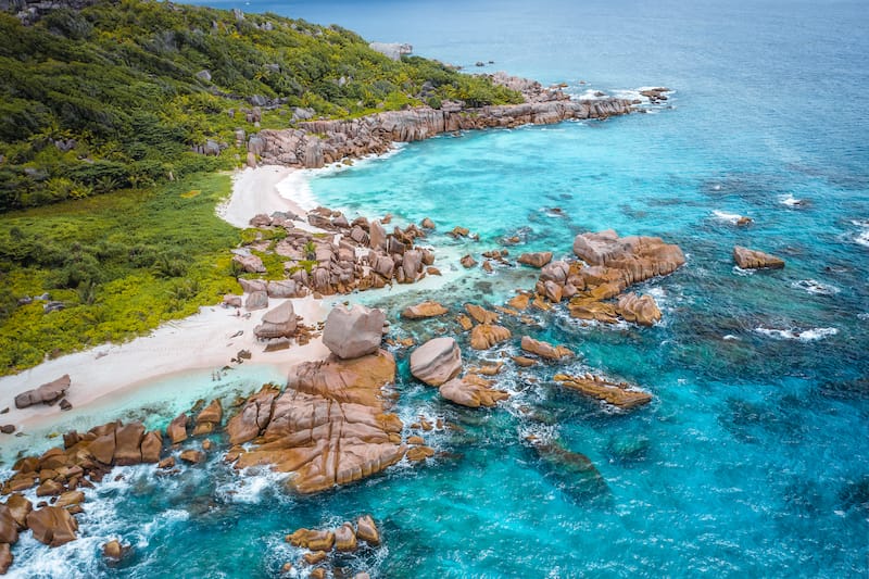 Visiting Anse Marron Beach is one of the best things to do in La Digue