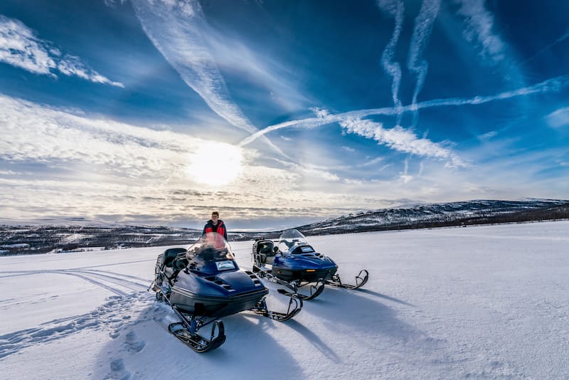 Day time snowmobiling