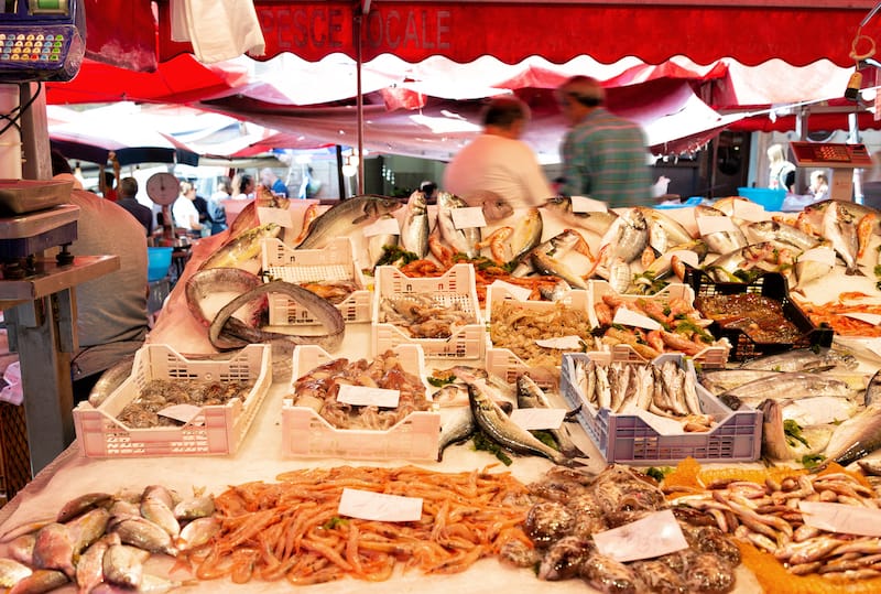 Fish market in Catania