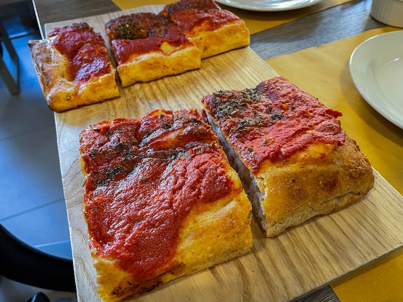 Focaccia at Bistrot Lievitomadre Iommella