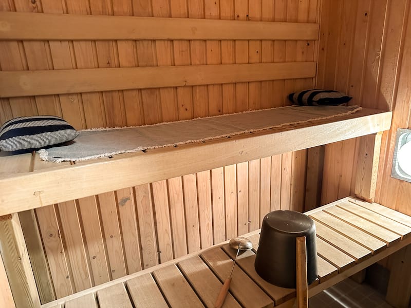 Try to book a place with a sauna!