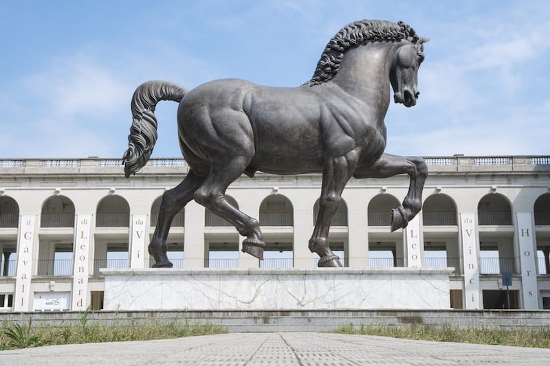 Leonardo da Vinci Horse statue in Milan