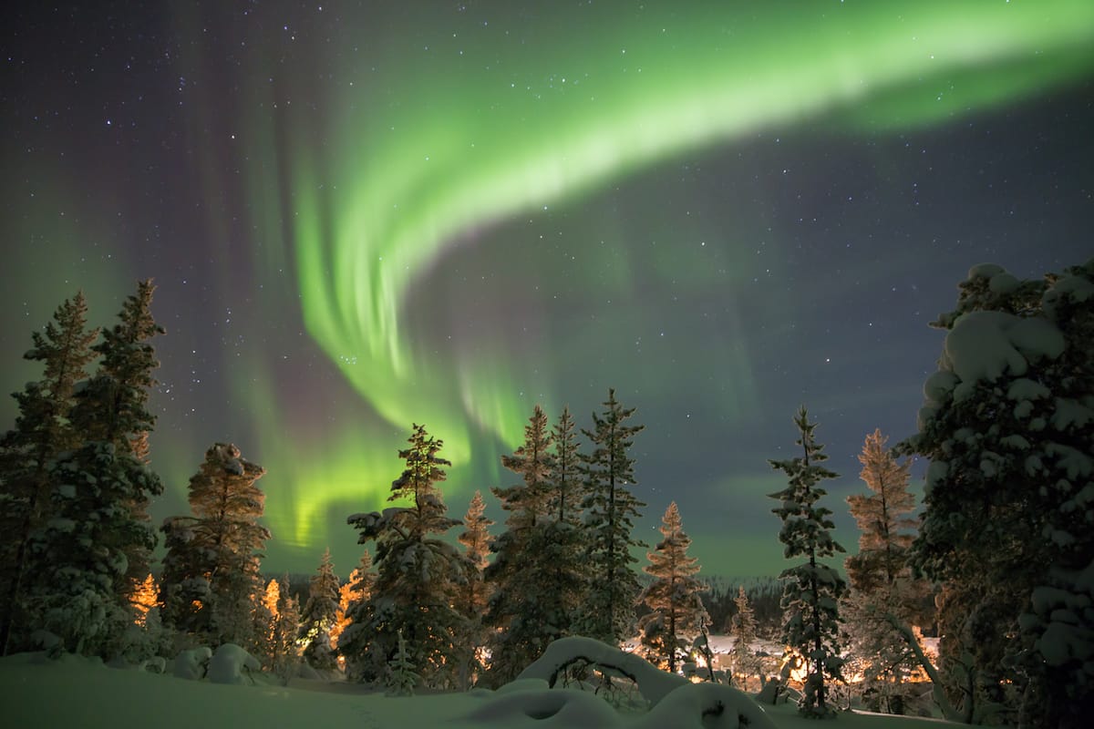 Northern lights over Abisko National Park