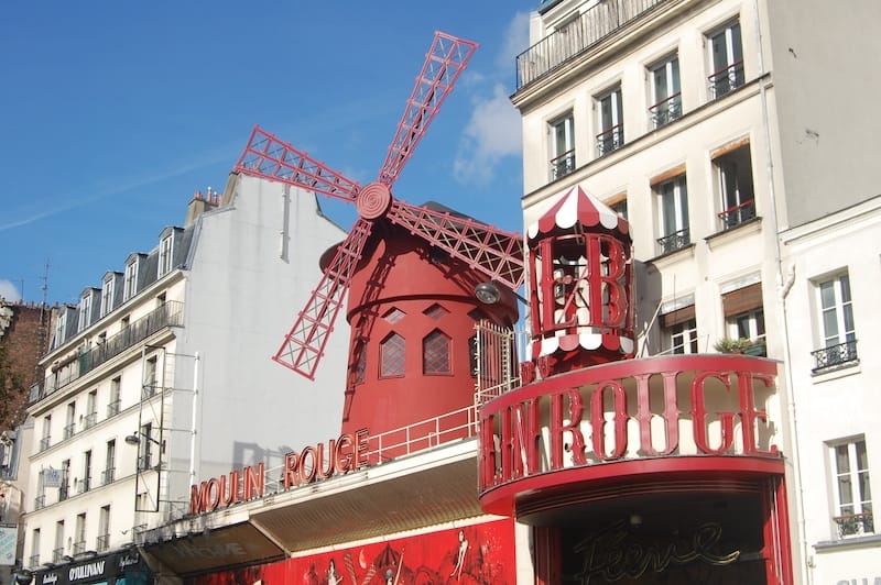 Moulin Rouge windmill during the day
