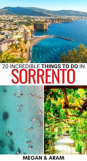 Are you looking for the best things to do in Sorrento? This guide covers the top Sorrento attractions, day trips, tours, and beyond. Click for more! | Sorrento things to do | Sorrento day trips | What to do in Sorrento | SOrrento landmarks | Sorrento museums | Sorrento beaches | Places to visit in Sorrento | Sorrento itinerary | Sorrento tours