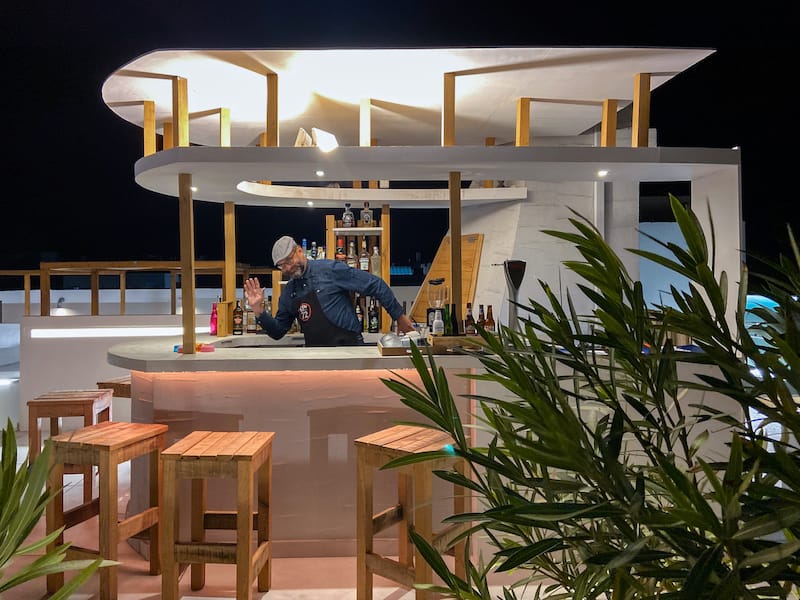 The bar on Hotel Vacanzy's rooftop