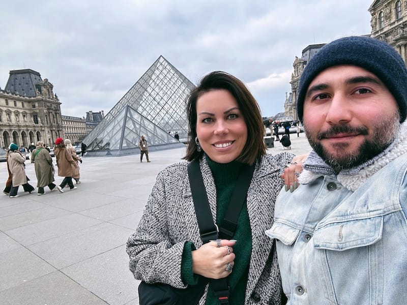 At the Louvre with Aram in February 2023