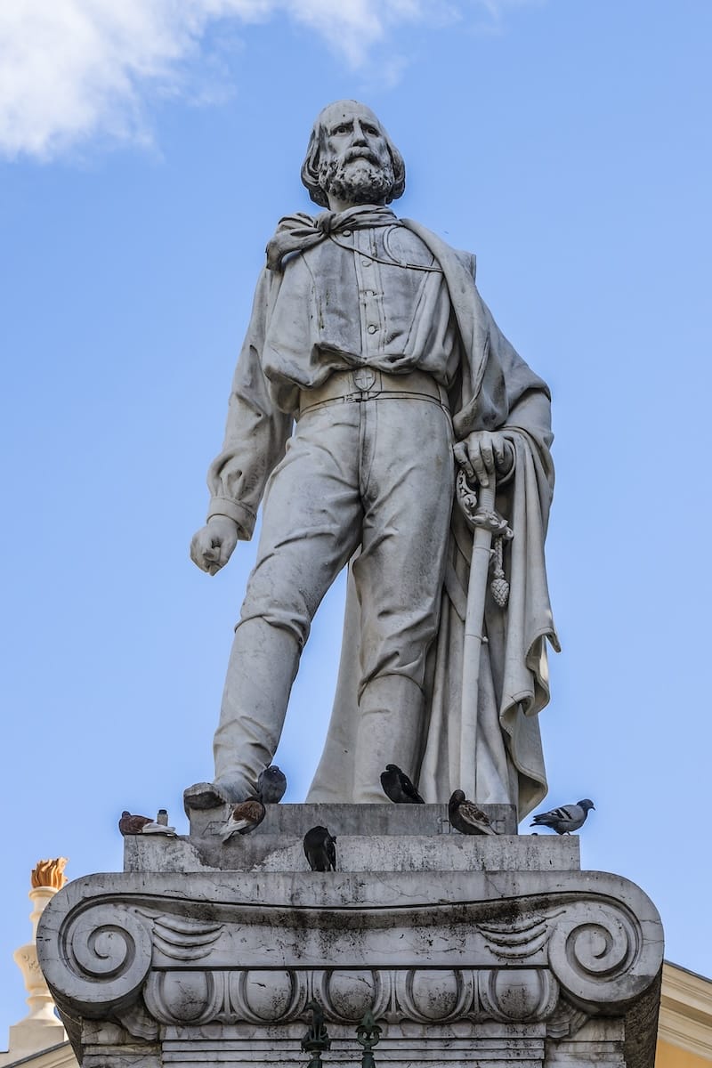 Garibaldi statue in the square