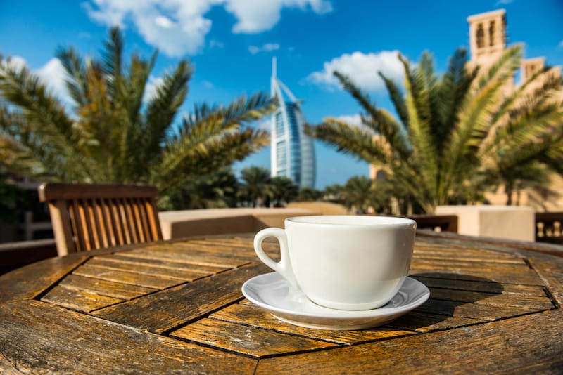 Coffee with a view in Dubai