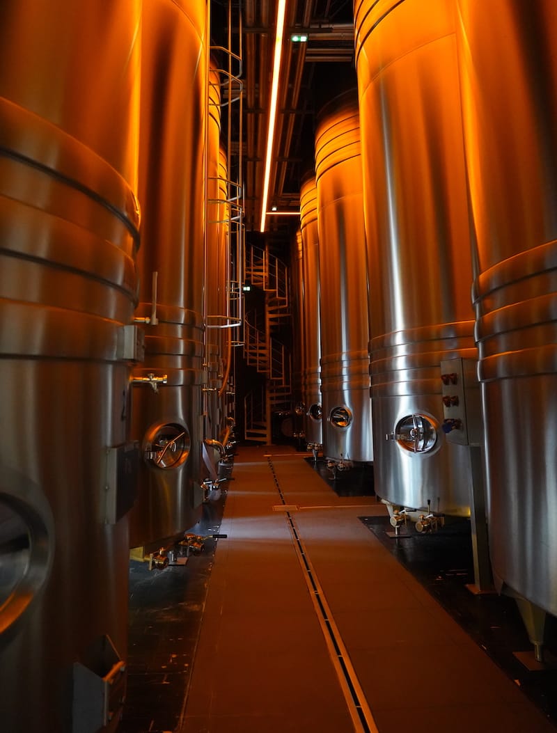 Champagne production in Epernay