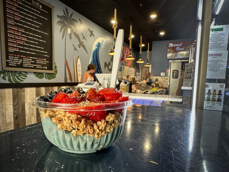 Delicious smoothie bowl at Kaia's