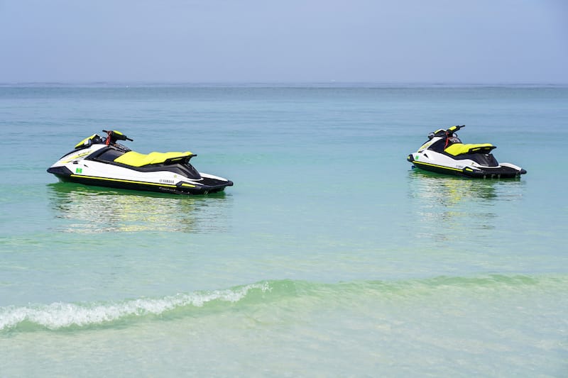 Jet skiing at Clearwater Beach