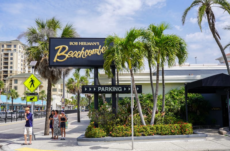 Walking the main Promenade in Clearwater Beach