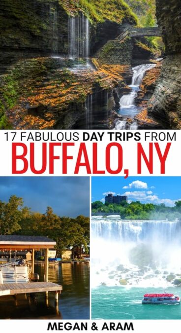 Are you looking for the best day trips from Buffalo NY? This guide contains a handful of amazing Buffalo day trips that are all within around 2 hours of the city! | Places near Buffalo | Places to visit near Buffalo | Places to visit in Western New York | Buffalo to Toronto | Buffalo to Rochester | Buffalo to Niagara Falls | Buffalo to Watkins Glen State Park | Buffalo to Erie | Buffalo NY itinerary | What to do in Buffalo | Places to visit in New York | Things to do in Buffalo