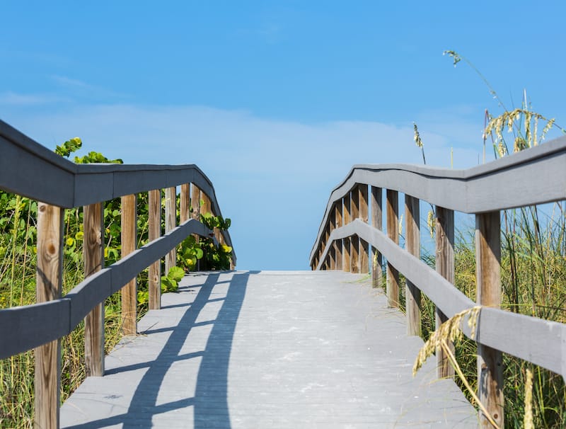 Boardwalk at Sunset Beach, Treasure Island