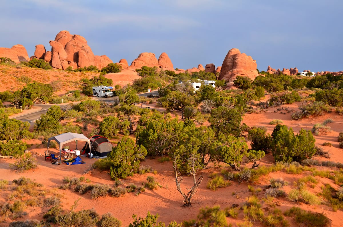 Camping in Arches National Park