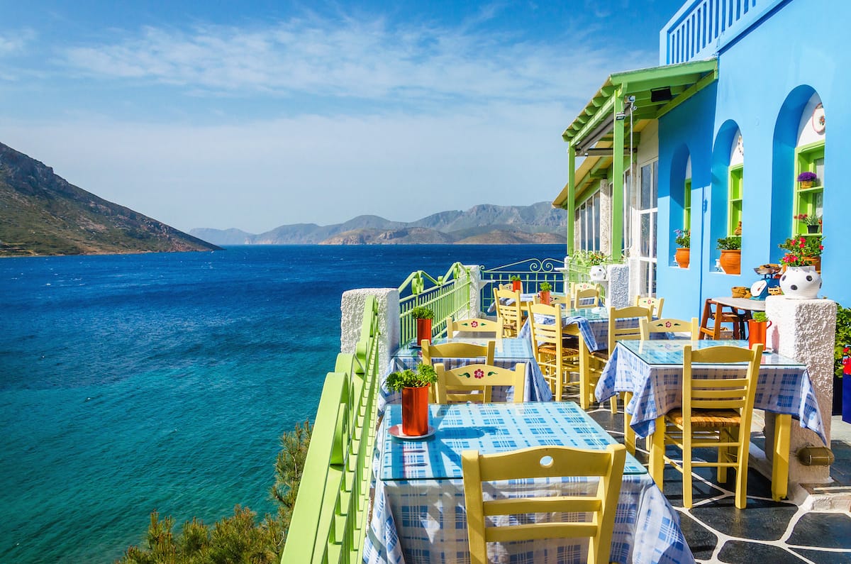 Enjoying a delicious bite to eat in Rhodes