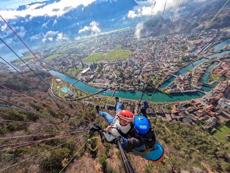 Flying over Interlaken