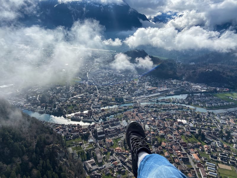 Flying over Interlaken 