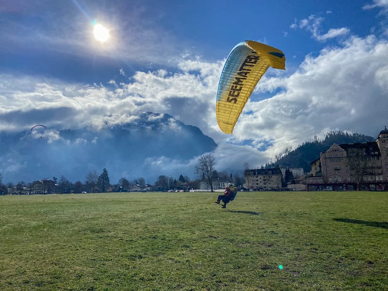 Landing field in Interlaken center