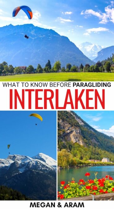 Are you looking to go paragliding in Interlaken? This year-round experience is epic - this post details everything to know before your Interlaken paragliding trip! | Interlaken activities | Interlaken tours | Interlaken adventure | Interlaken winter | Interlaken summer | Things to do in Interlaken | What to do in Interlaken