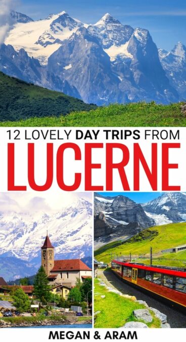 Looking for the best day trips from Lucerne? This guide includes the top Lucerne day tours and worthwhile places to visit nearby! Click to learn more! | Things to do in Lucerne | Lucerne day trips | Day tours from Lucerne | What to do in Lucerne | Lucerne itinerary | Places to visit near Lucerne | Lucerne sightseeing | Lucerne mountains | Skiing in Zurich