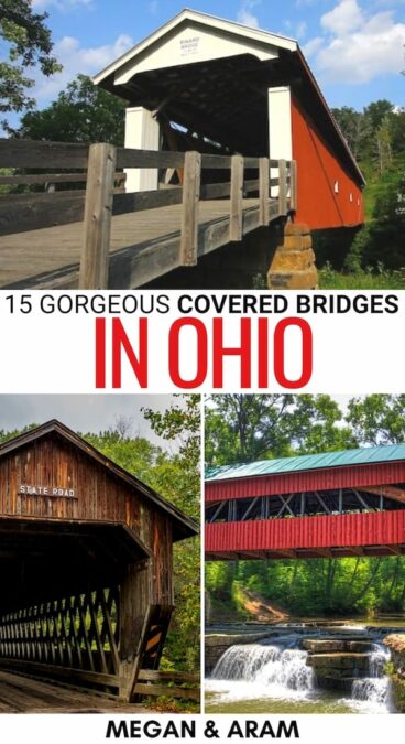 Are you looking for the most beautiful covered bridges in Ohio? This guide details some of the best Ohio covered bridges, including where to find them! | Places to visit in Ohio | Ohio itinerary | Small towns in Ohio | Covered bridges in America | USA covered bridges | What to do in Ohio | Things to do in Ohio | Romantic getaways in Ohio | Things to see in Ohio | Astabula covered bridges