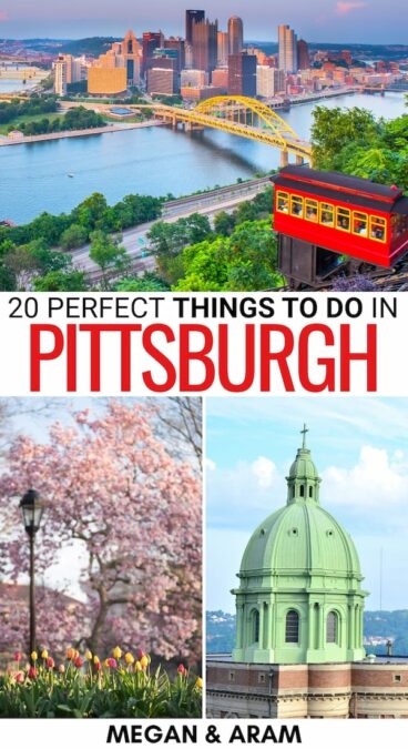 Are you looking for the best things to do in Pittsburgh PA? This guide contains the top Pittsburgh attractions and landmarks (for first-time visitors)! | Pittsburgh things to do | Places to visit in Pittsburgh | Pittsburgh landmarks | Pittsburgh museums | Pittsburgh restaurants | Pittsburgh neighborhoods | Pittsburgh itinerary | Pittsburgh sightseeing | What to do in Pittsburgh | Places to see in Pittsburgh | Amusement parks in Pittsburgh | Pittsburgh for kids | Pittsburgh for families