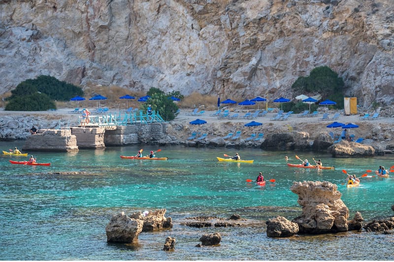 Sea kayaking in Rhodes