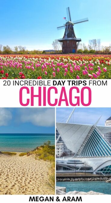 Are you looking for the best day trips from Chicago? This guide covers the top Chicago day trips - from national parks to small towns, and beyond! | Places to visit near Chicago | Chicago to Milwaukee | Chicago things to do | Chicago itinerary | Things to do in Chicago | What to do in Chicago | Parks near Chicago | Small towns near Chicago | Weekend getaways from Chicago | Day tours from Chicago