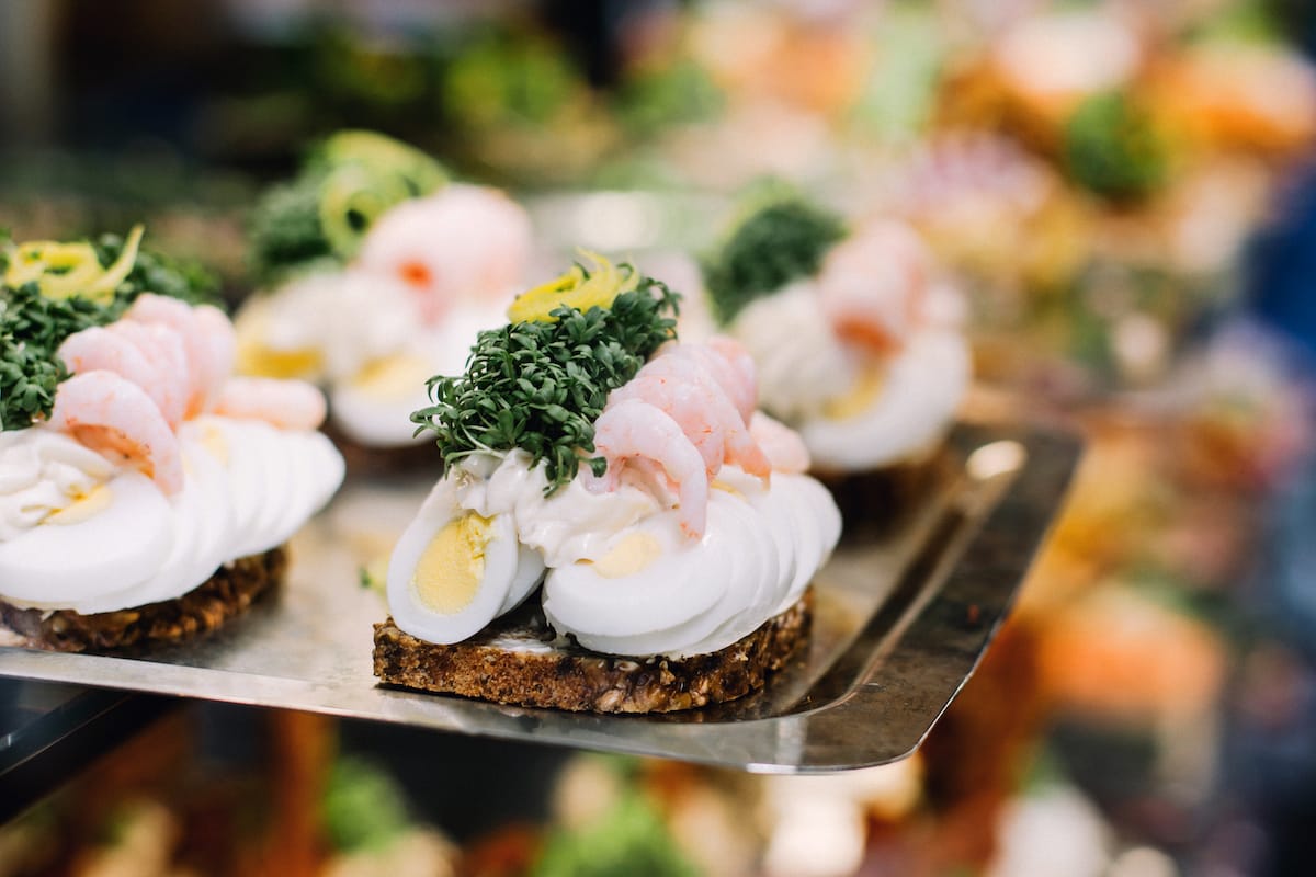 Delicious smørrebrød in Denmark