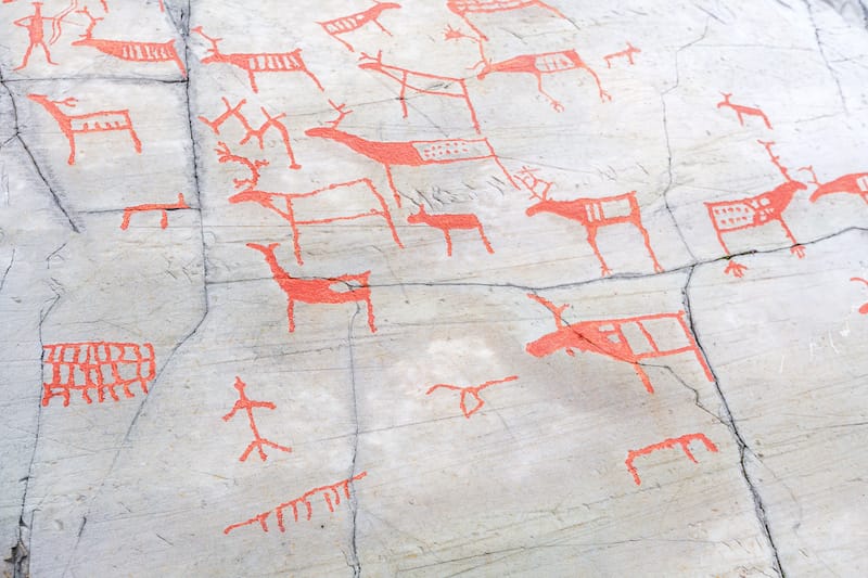 Ancient petroglyphs in Alta