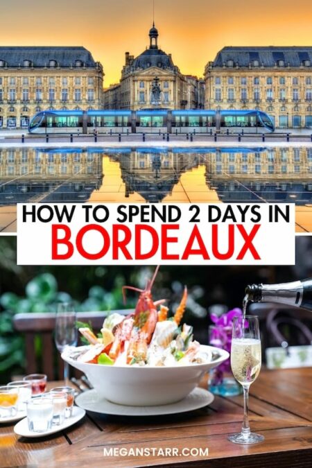Are you looking for the best way to spend two days in Bordeaux? This is the ultimate 2-day Bordeaux itinerary, from what to do to where to eat (and even stay). I explain how to maximize your time in Bordeaux without missing out on any of the fun! Click to learn more. | Weekend in Bordeaux | Visit Bordeaux | Things to do in Bordeaux | What to do in Bordeaux | Itinerary Bordeaux | 2 days in Bordeaux | Day trip to Bordeaux | Travel to Bordeaux | Bordeaux sightseeing | Bordeaux restaurants | Bordeaux hotels | Where to stay in Bordeaux | Hotels in Bordeaux | Bordeaux travel guide | Bordeaux 2-day itinerary | Bordeaux two-day itinerary | Bordeaux day trip
