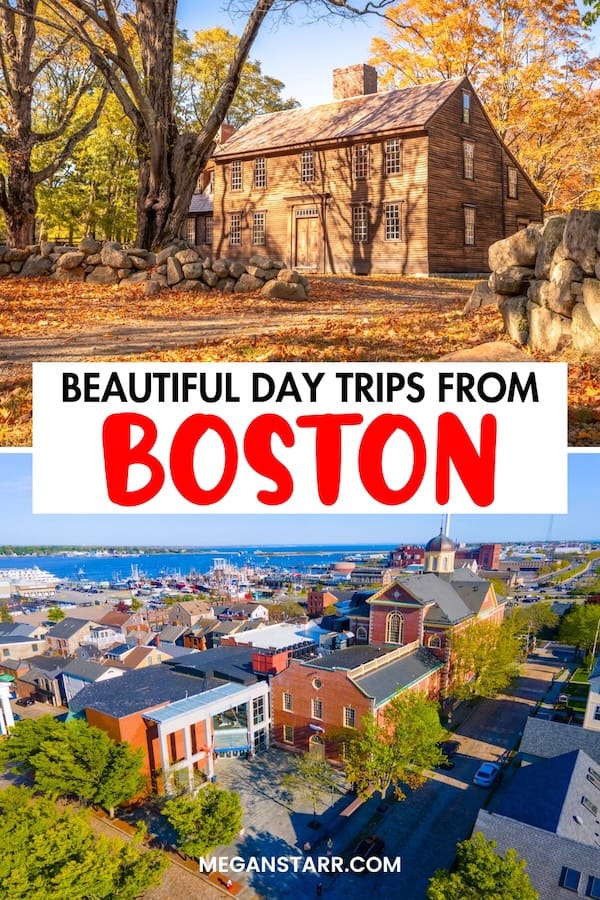 Are you looking for the best day trips from Boston, Massachusetts? This guide includes some of my top picks – from jaw-dropping nature to cute villages… and more! Click to learn more! | Boston day trips | Places to visit near Boston | Places near Boston | Boston itinerary | Things to do in Boston | What to do in Boston | Villages Near Boston | Weekend Breaks from Boston | Day tours from Boston