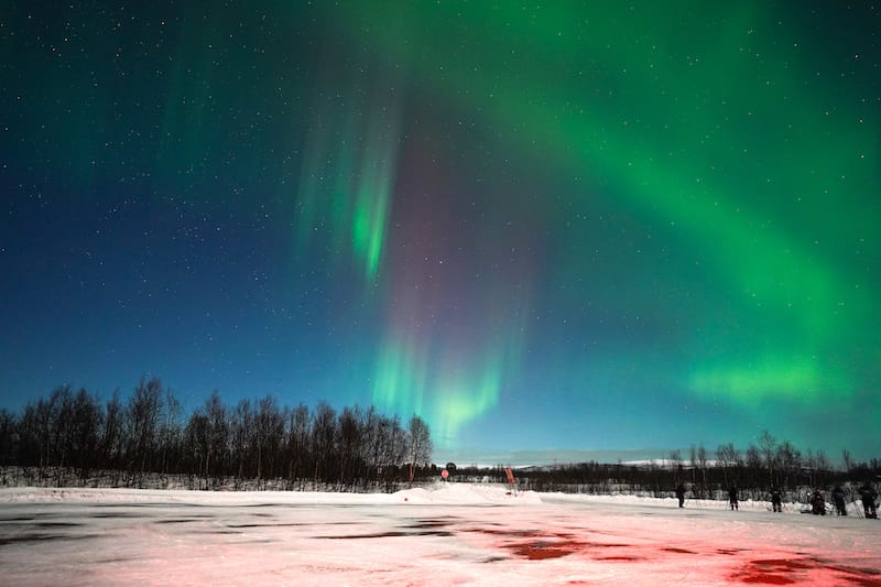 Watching the northern lights in Kiruna