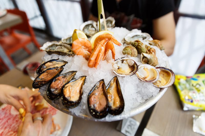 Delicious oysters in Southern France