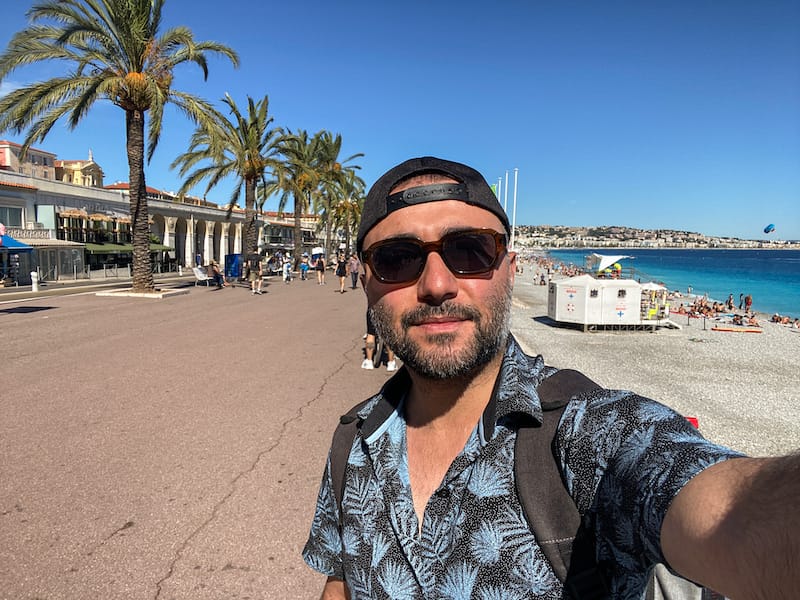 Aram at Nice city beach 