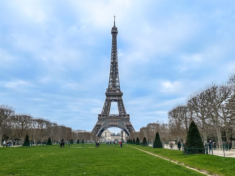 Eiffel Tower on a Valentine's Day weekend trip