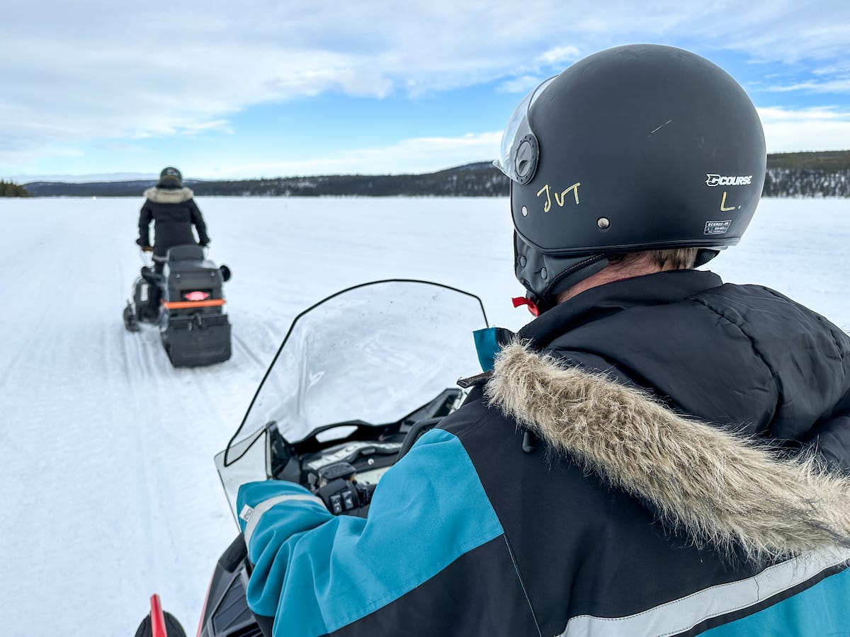 Crossing the frozen lake