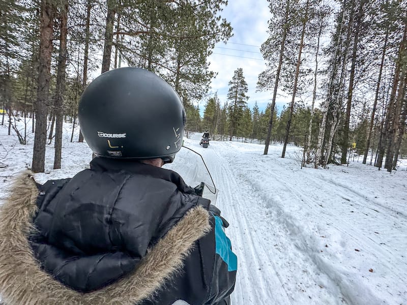 Driving through the Arctic landscape