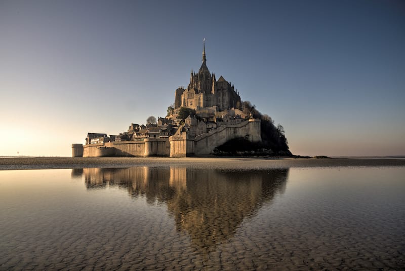 Mont Saint Michel in winter